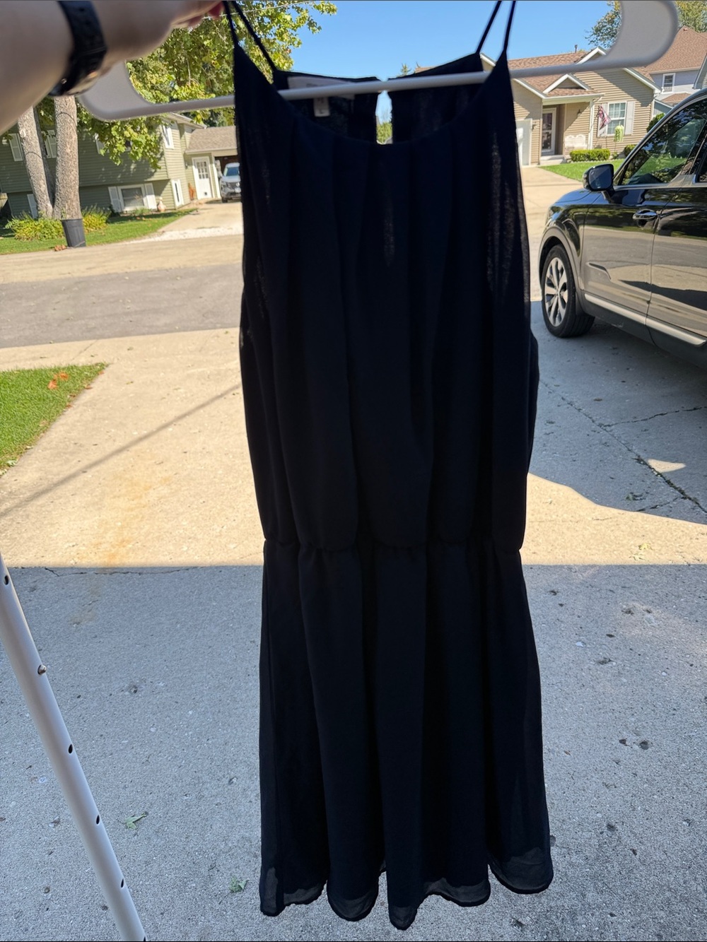 Maurices Black Spaghetti Strap Mini Dress